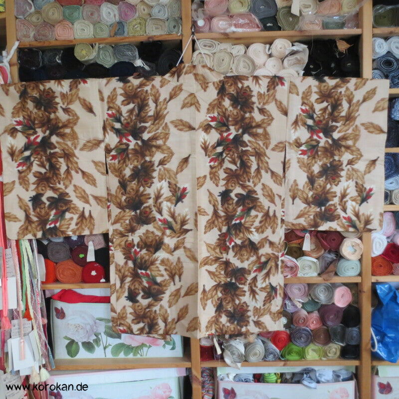Herbstlaub Meisen Seiden Haori Kimono Jacke