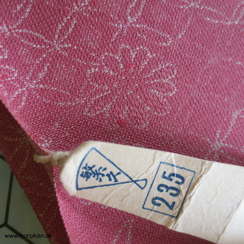 Blätter, klassische Muster Seide / Wolljacquard Kimono Tanmono