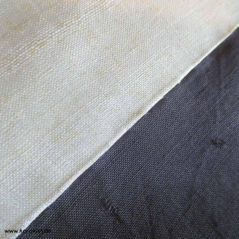 gestreifter Tsumugi Seiden Crepe Kimono