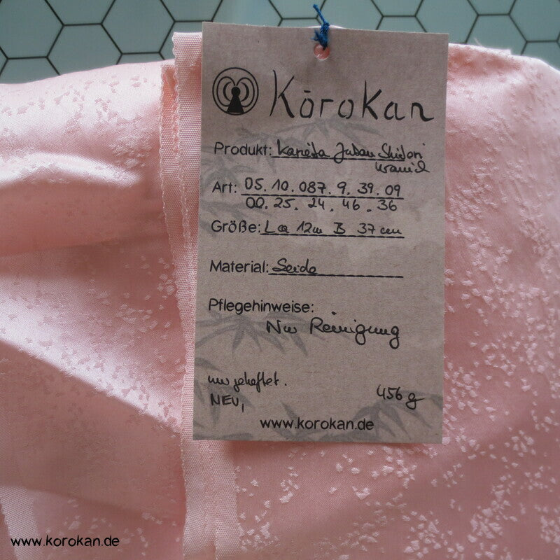 Shibori Goldkraniche Seidendamast Karieba für Juban