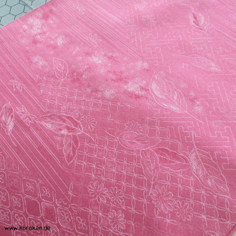 Blätter, klassische Muster Seide / Wolljacquard Kimono Tanmono