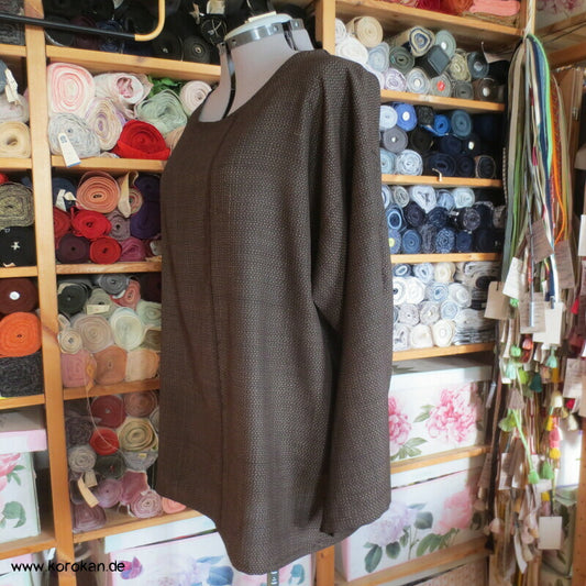 Blusen Shirt aus fein Kasuri Araihari Kimono Seide