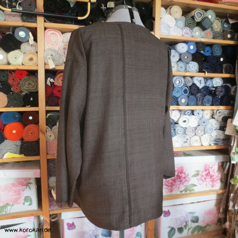 Blusen Shirt aus fein Kasuri Araihari Kimono Seide