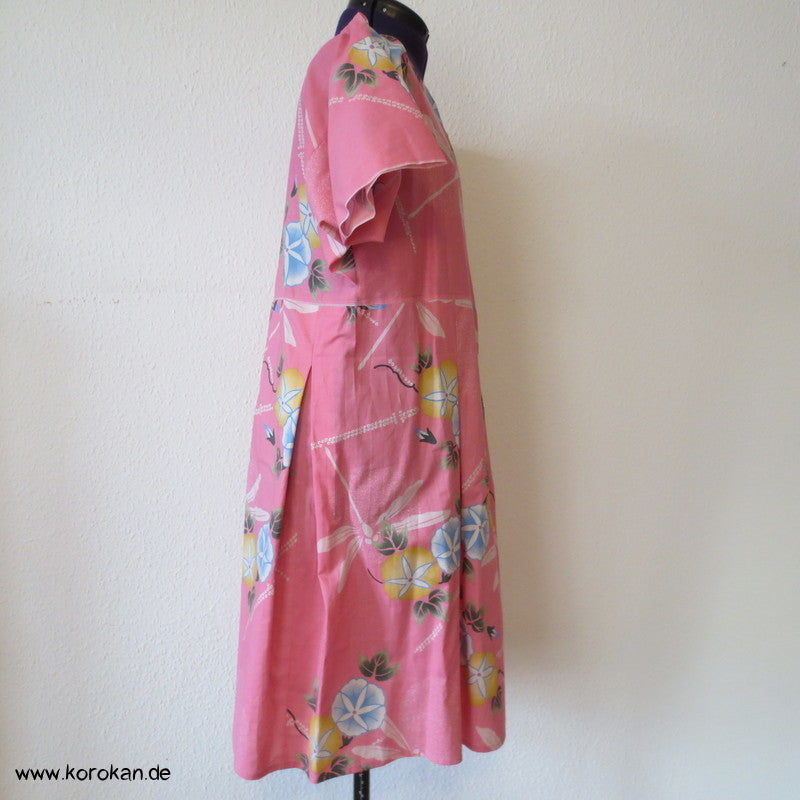 Libelle und Ackerwinden Yukata Baumwolle Zero Waste Kosode Sommerkleid