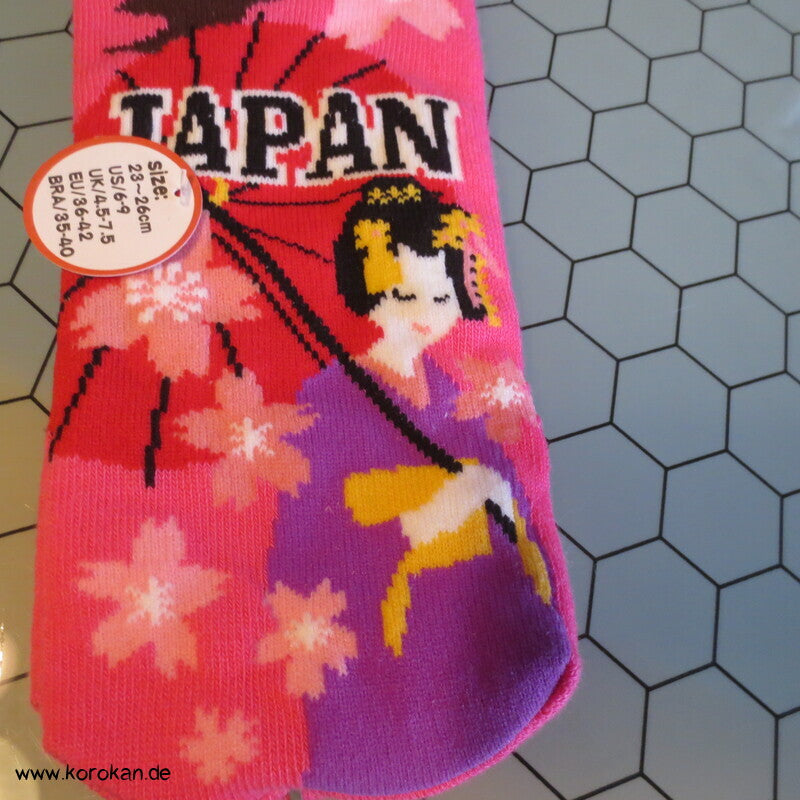 bunte Socken  Japanmotive