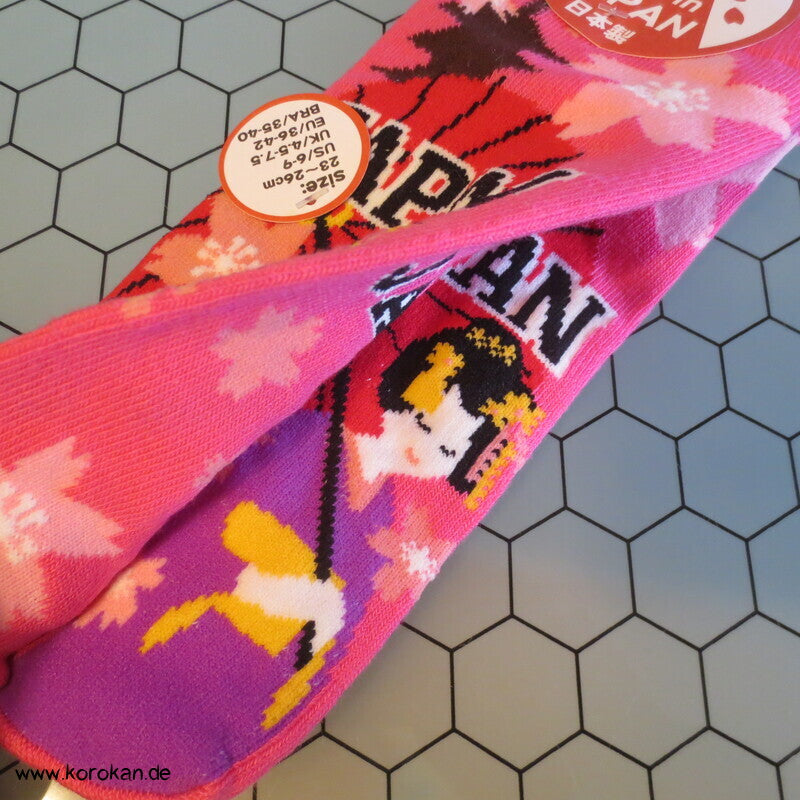 bunte Socken  Japanmotive