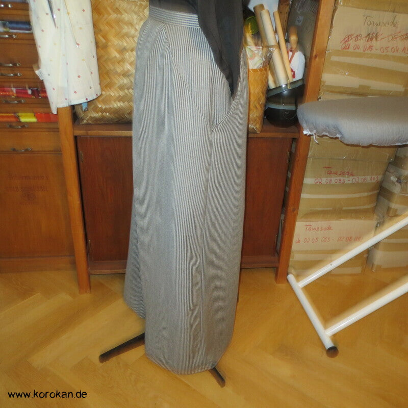 Hakama  - Hosenrock  - gestreifte Wollmischung