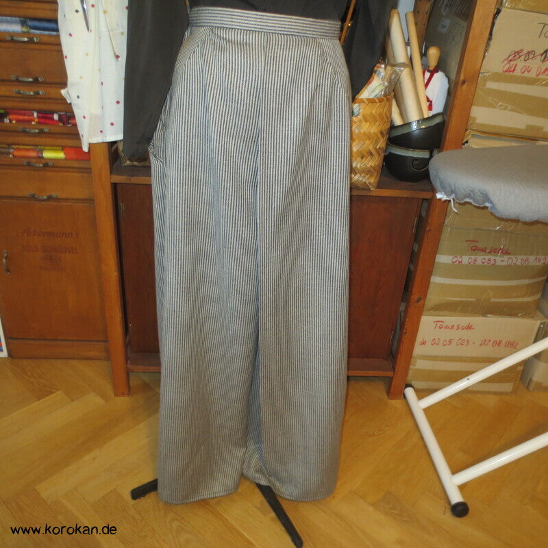 Hakama  - Hosenrock  - gestreifte Wollmischung