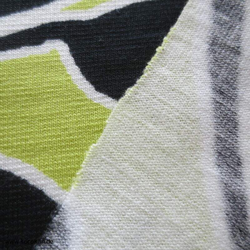 Schattenriss Zweige auf lime Baumwoll Jersey