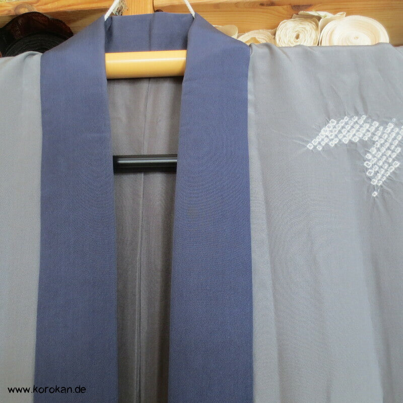 Shibori Nebel, Fächer Juban Unterkimono, Seide