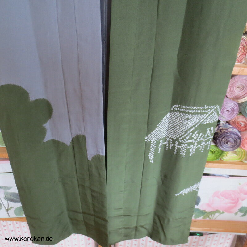 Shibori Nebel, Fächer Juban Unterkimono, Seide