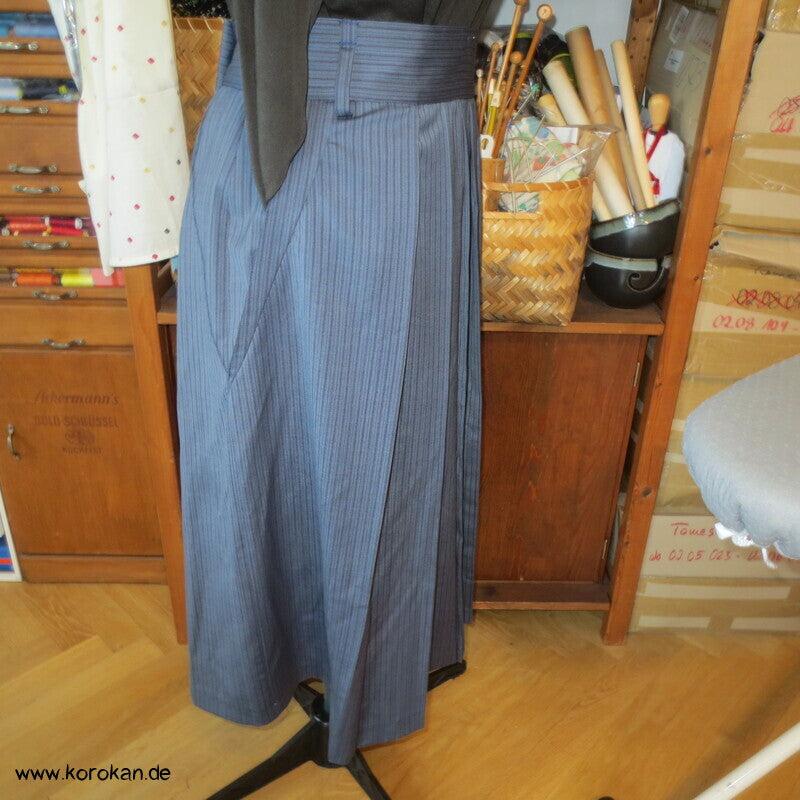 Hakama  - Hosenrock  - gestreifte Cool Wool Schurwolle