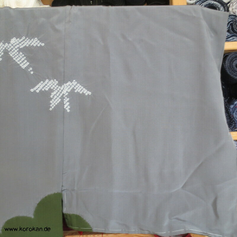 Shibori Nebel, Fächer Juban Unterkimono, Seide