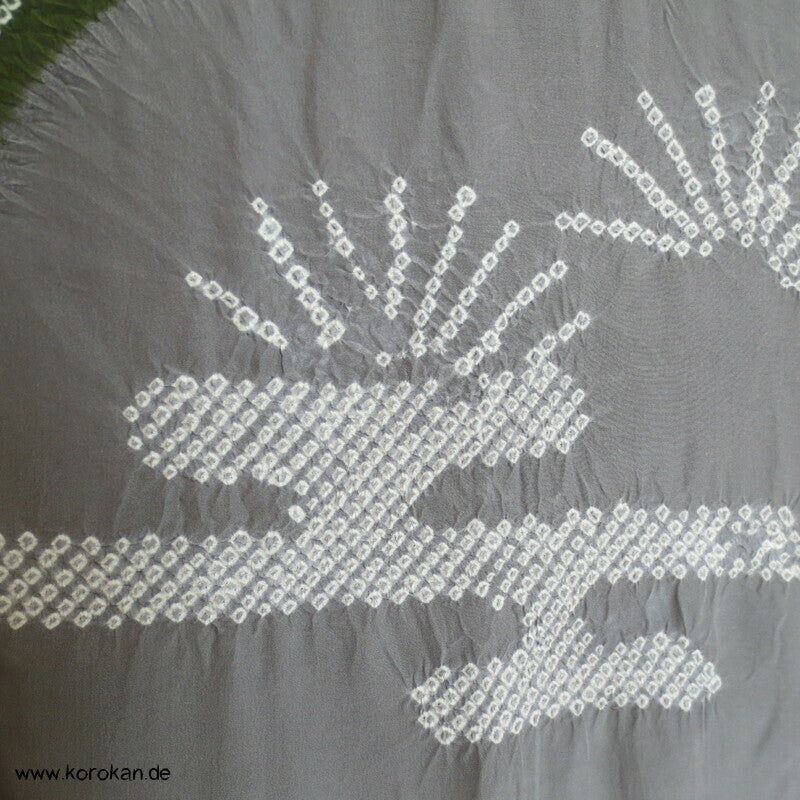 Shibori Nebel, Fächer Juban Unterkimono, Seide