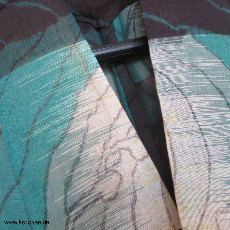 Chidori Ichimatsu Kasuri Hitoe Kimono