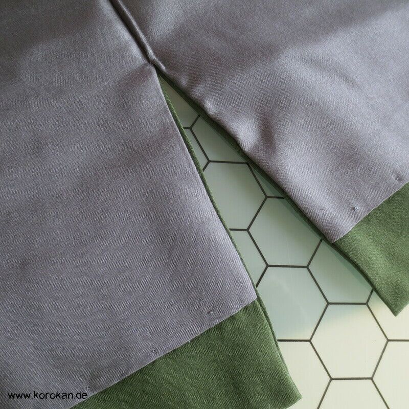 Shibori Nebel, Fächer Juban Unterkimono, Seide