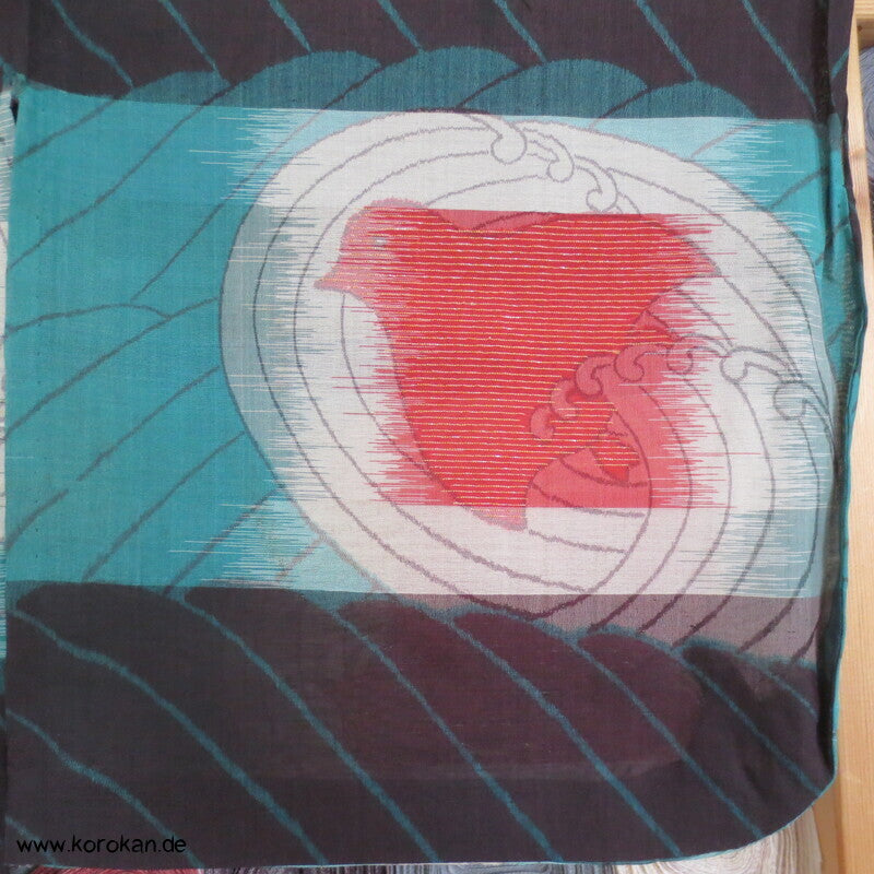 Chidori Ichimatsu Kasuri Hitoe Kimono