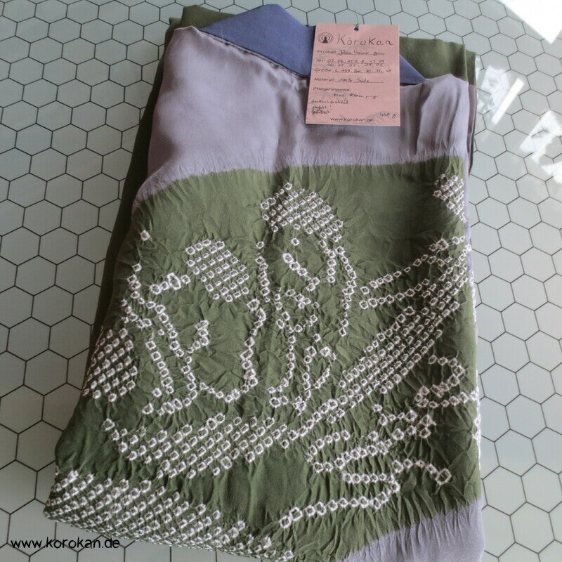 Shibori Nebel, Fächer Juban Unterkimono, Seide