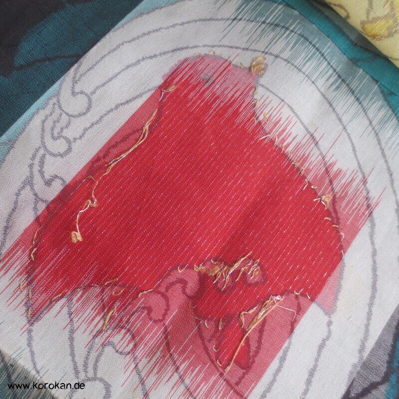 Chidori Ichimatsu Kasuri Hitoe Kimono