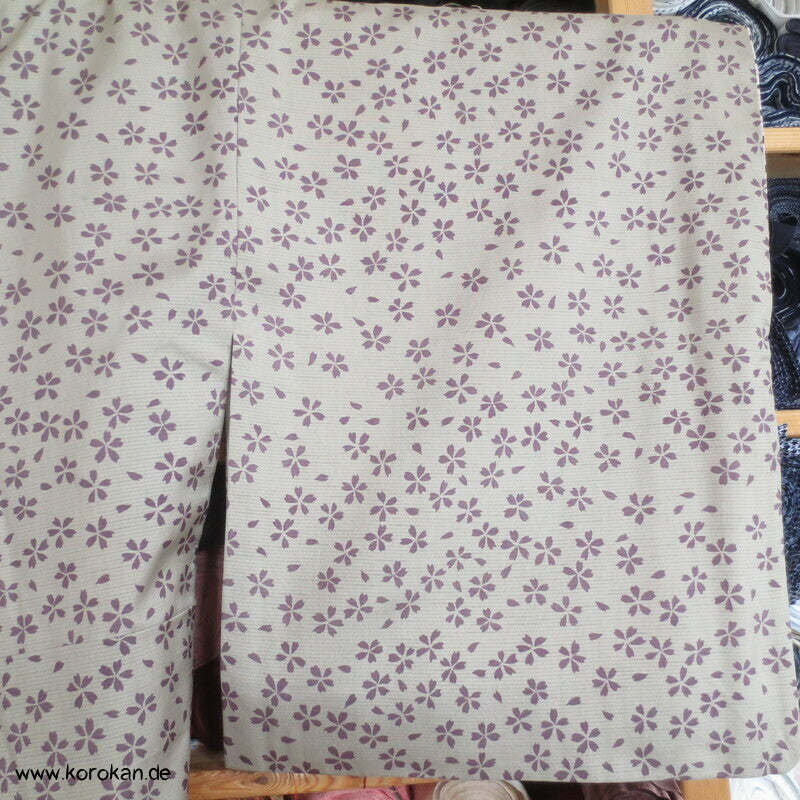 Sakura Blüten auf grau Tsumugi Yamatpo Kimono