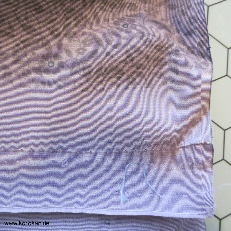 millefleur mauve Kimono Chirimen Crepe Seide