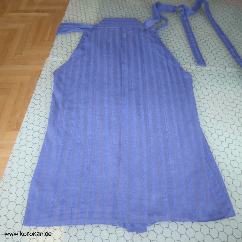 gestreifte Bourette Seiden Hakama  - Umanori Hosentyp - neu