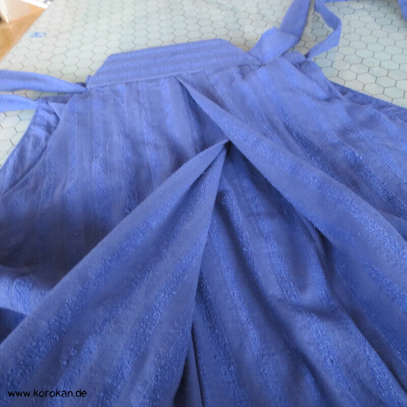 gestreifte Bourette Seiden Hakama  - Umanori Hosentyp - neu