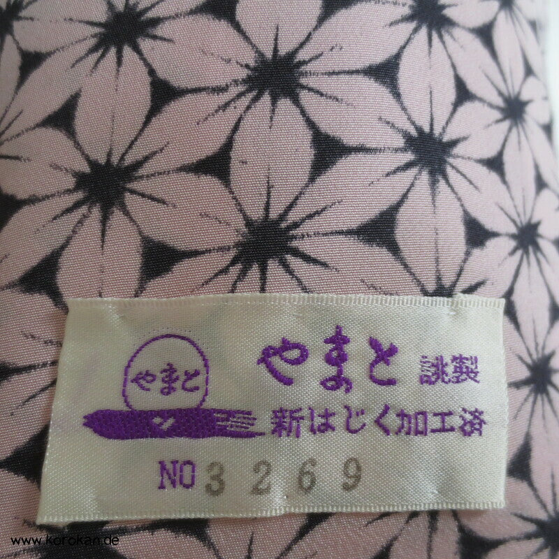 Sakura Blüten auf grau Tsumugi Yamatpo Kimono