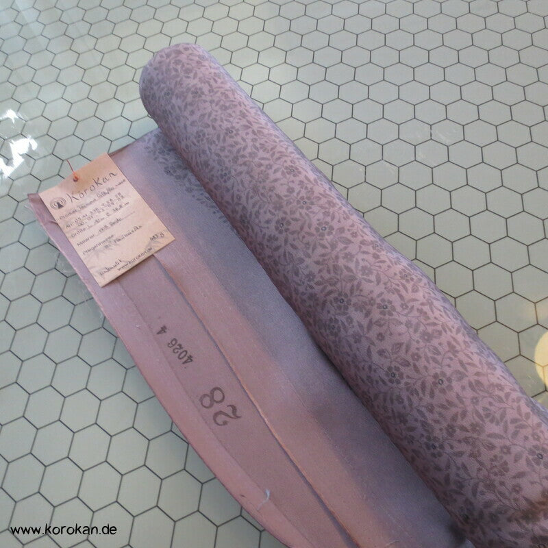 millefleur mauve Kimono Chirimen Crepe Seide