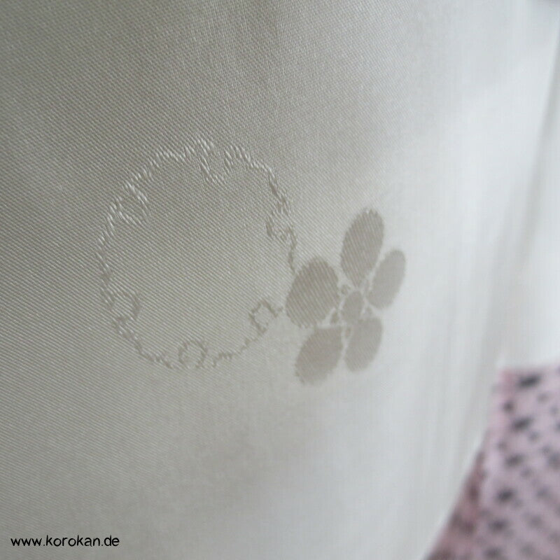 Sakura Blüten auf grau Tsumugi Yamatpo Kimono