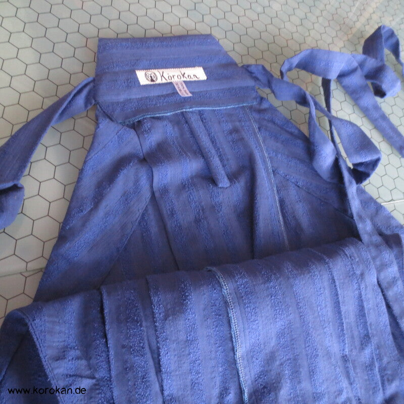gestreifte Bourette Seiden Hakama  - Umanori Hosentyp - neu