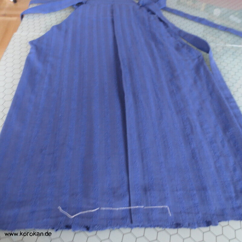 gestreifte Bourette Seiden Hakama  - Umanori Hosentyp - neu