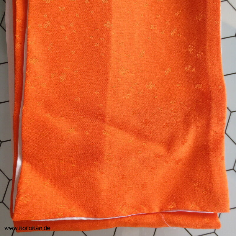 orangener HanEri, Seidendamast, weiß gefüttert