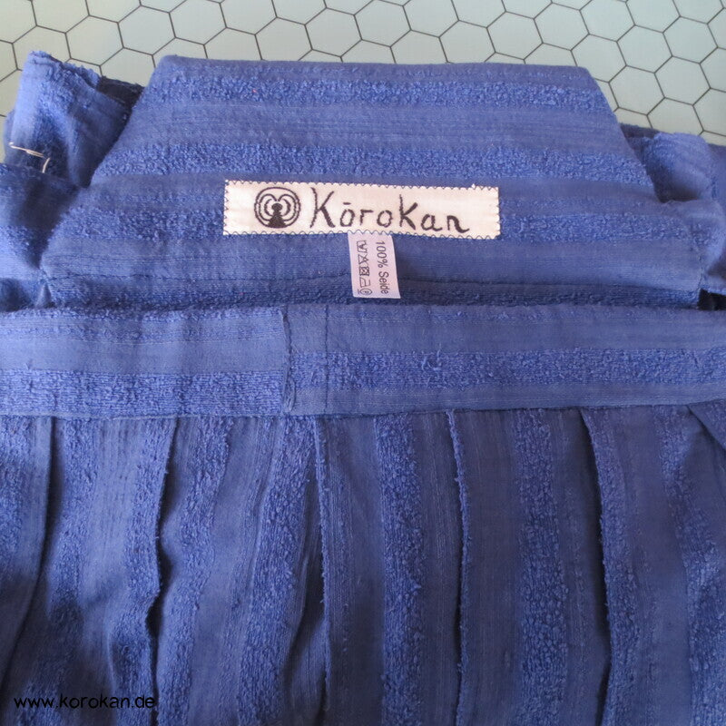 gestreifte Bourette Seiden Hakama  - Umanori Hosentyp - neu