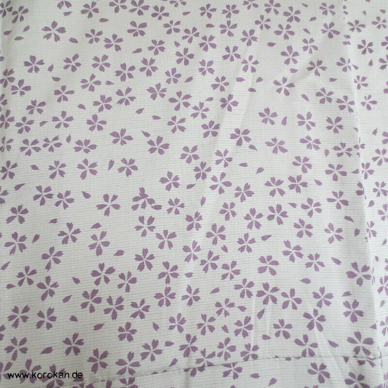 Sakura Blüten auf grau Tsumugi Yamatpo Kimono