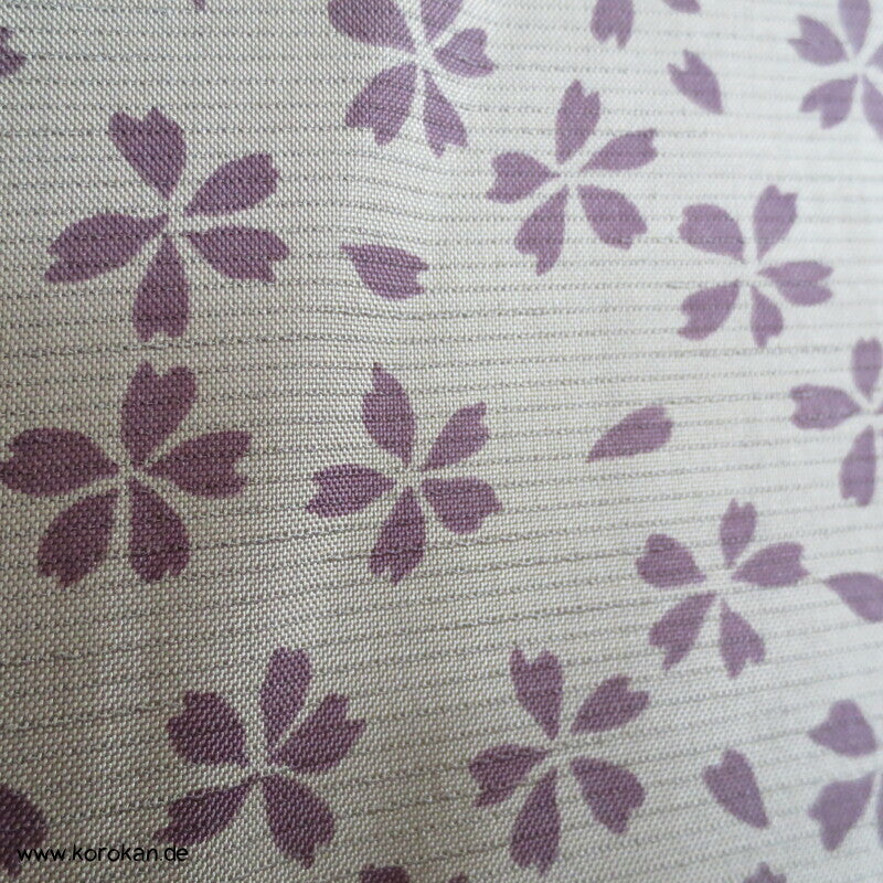 Sakura Blüten auf grau Tsumugi Yamatpo Kimono