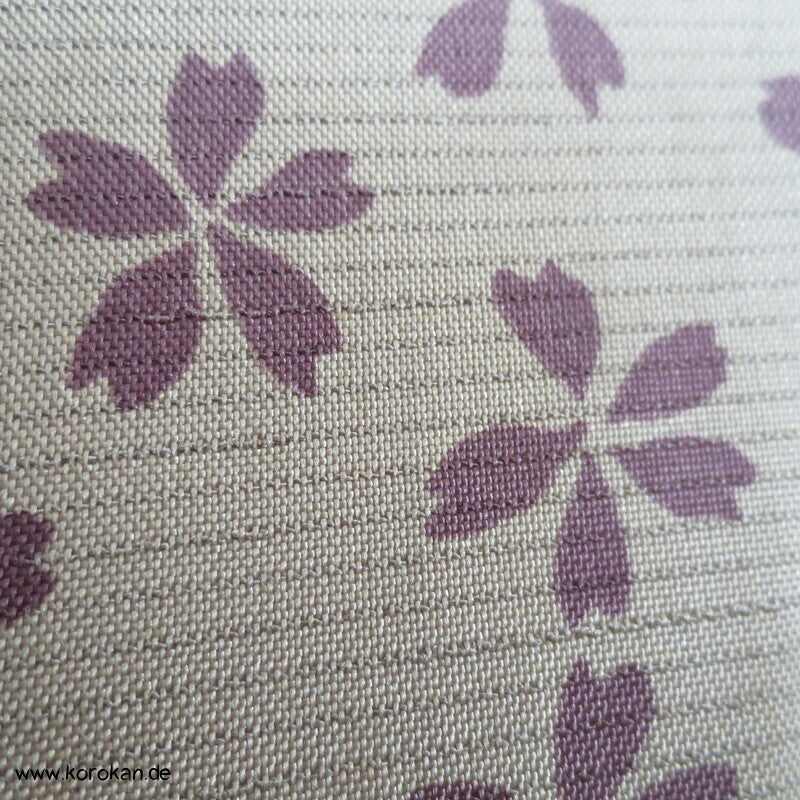 Sakura Blüten auf grau Tsumugi Yamatpo Kimono