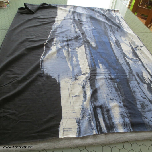 blaue Baumborke Viscose Jersey
