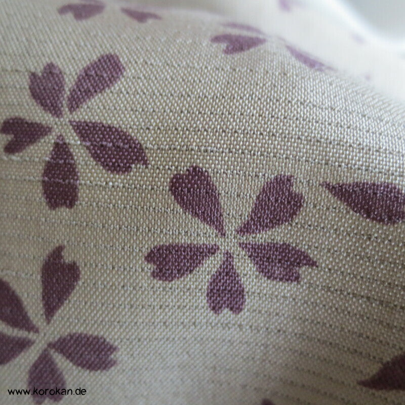 Sakura Blüten auf grau Tsumugi Yamatpo Kimono