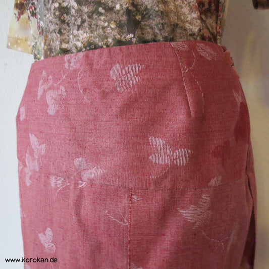 Blätterjacquard Wolle/ Seide/ Cupro Sattelrock