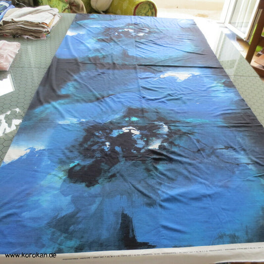 blaue Riesenblüte Viscose Jersey