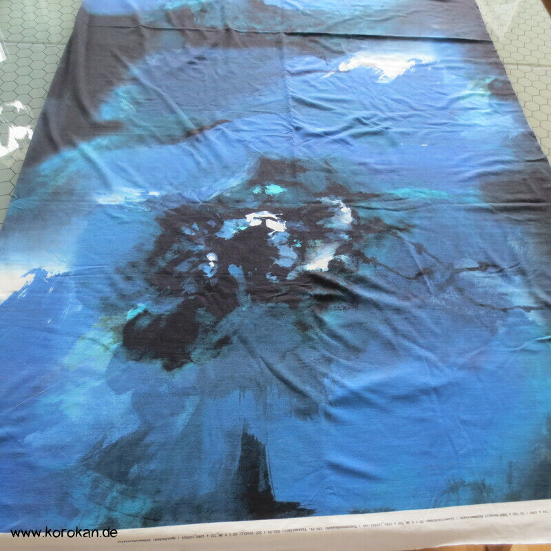 blaue Riesenblüte Viscose Jersey