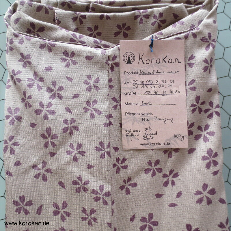 Sakura Blüten auf grau Tsumugi Yamatpo Kimono