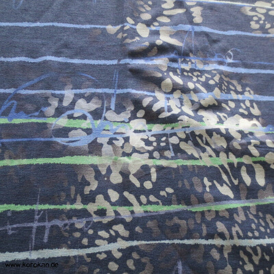 Blütenstreifen Kringel Viscose Jersey