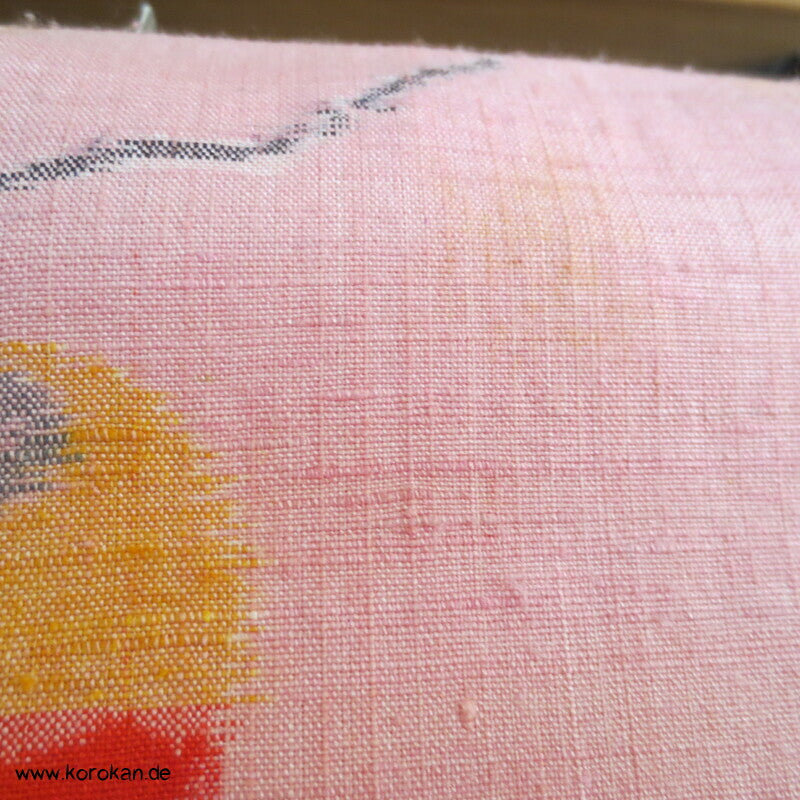 Tsumugi Seide Kasuri Tachibana Blüten in rosa