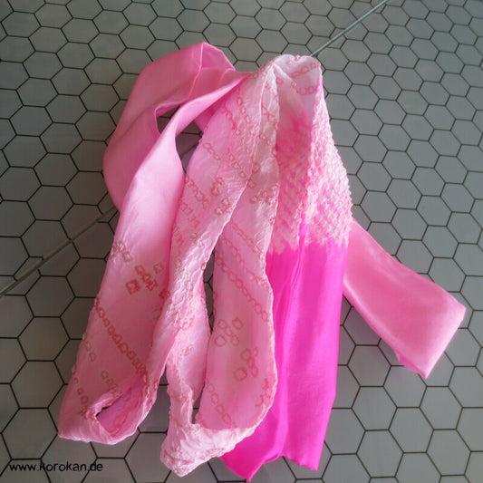 Shibori, pink Himo - Bindeband, Seide