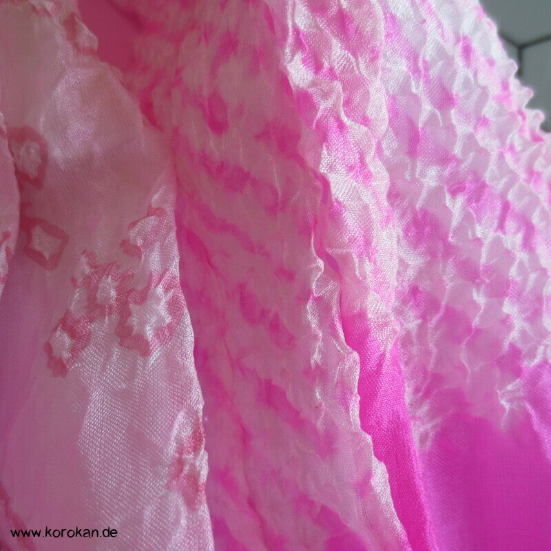 Shibori, pink Himo - Bindeband, Seide