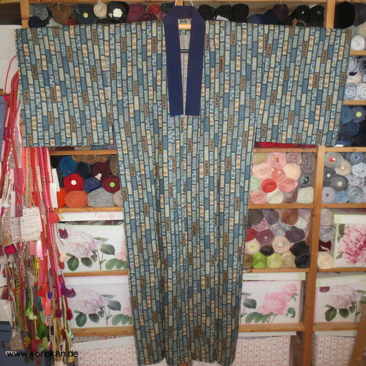 Kesa Muster Wollmuslin, Männer Juban Kimono