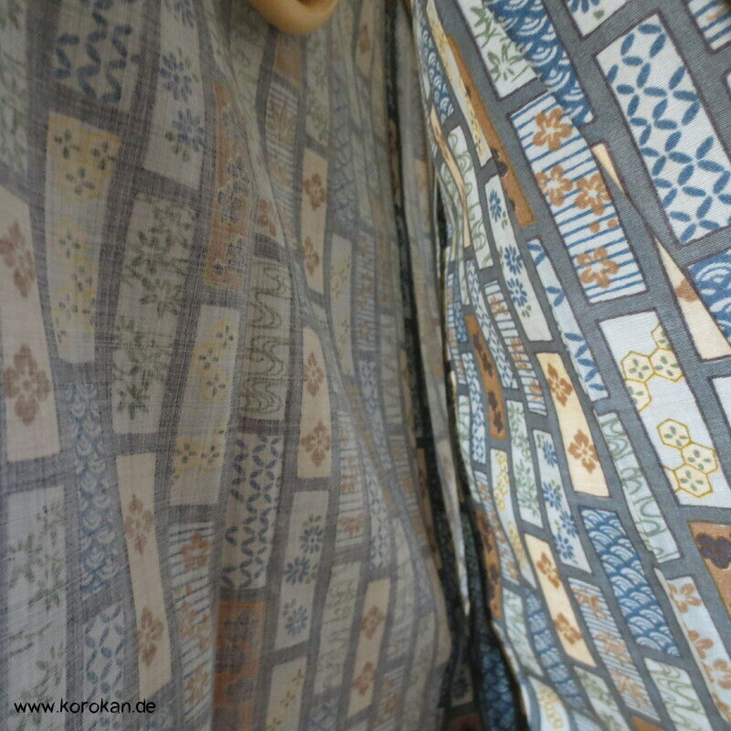 Kesa Muster Wollmuslin, Männer Juban Kimono