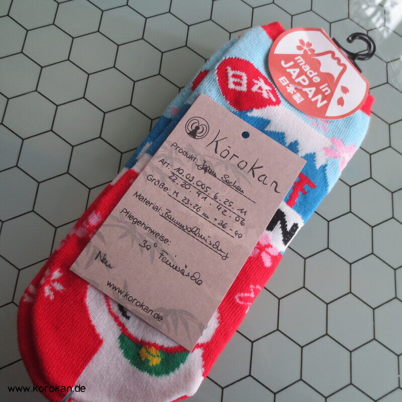 bunte Socken  Japanmotive